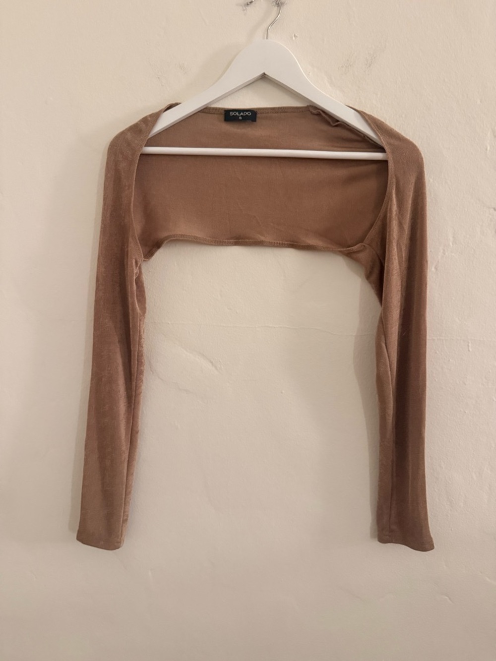 Solado Brown Cropped Shrug Bolero